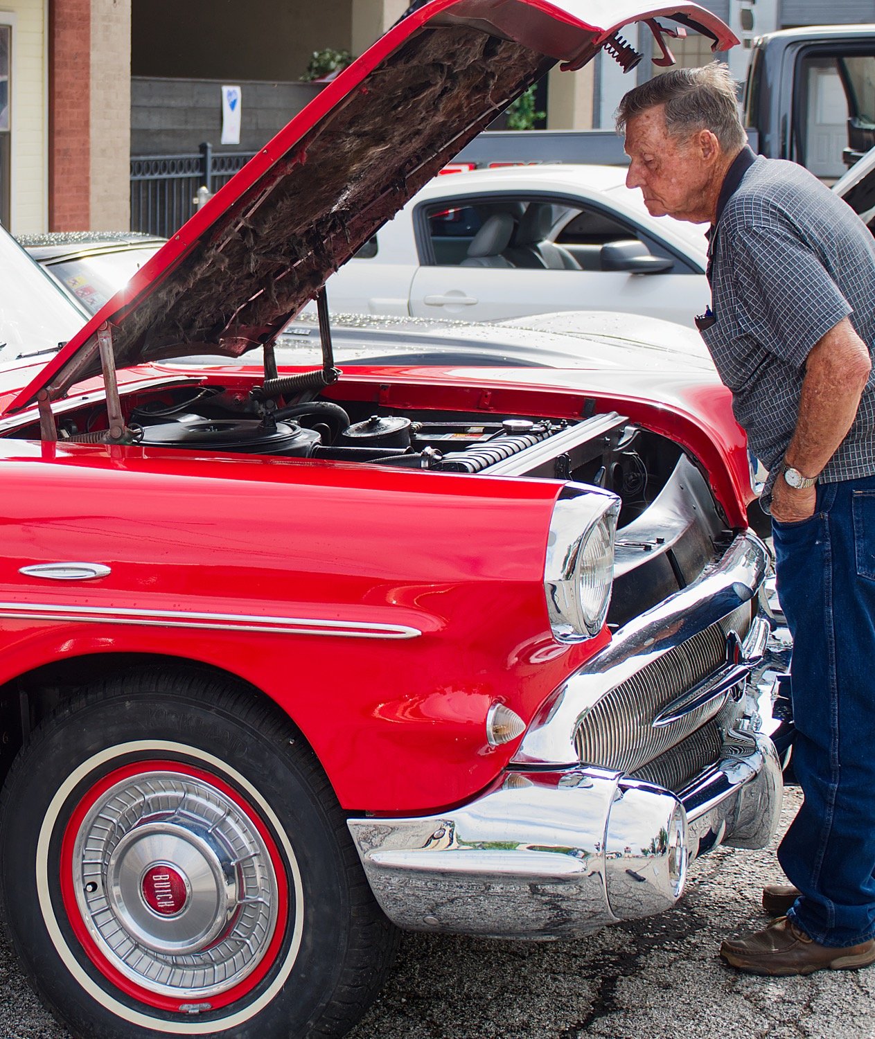 A 1957 Buick Roadmaster drew attention Saturday morning at the car show in Quitman.